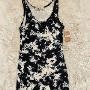 Rachel Roy Black/White Tie-Dye Bodycon Dress